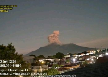 Gunung Marapi Erupsi Jumat Malam, Semburkan Abu Vulkanik Setinggi 1.000 Meter