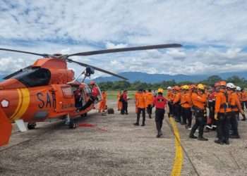 PT Semen Padang Ikut Latihan Gabungan Heli Rescue Basarnas di Padang