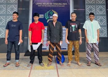 Dapat Amnesti, 5 Warga Binaan Lapas Kelas IIB Tanjung Pati Langsung Bebas