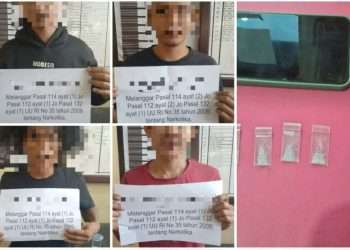 Tim Lupak Polres Dharmasraya Sikat Empat Orang Pengedar Shabu