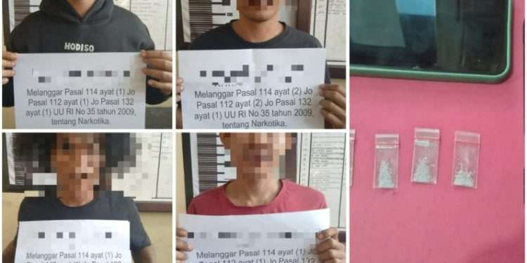 Tim Lupak Polres Dharmasraya Sikat Empat Orang Pengedar Shabu