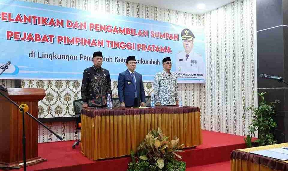 Walikota Payakumbuh Lantik 14 Pejabat Jabatan Pimpinan Tinggi Pratama