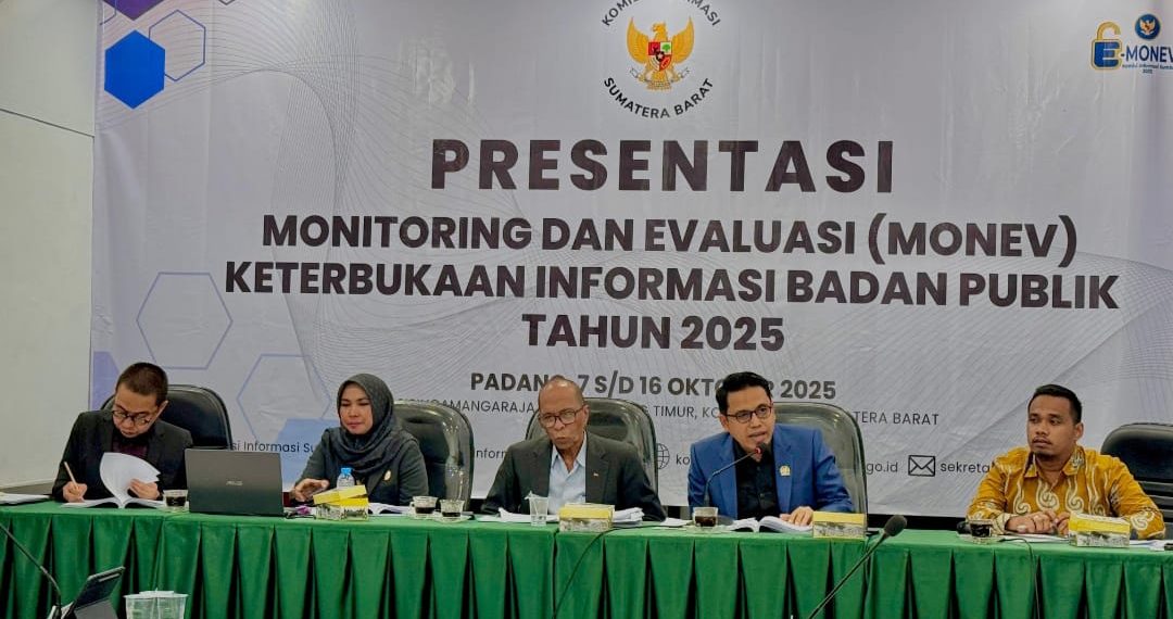 KI Sumbar Tetapkan 3 Besar Badan Publik Hasil Monev, Jumlah Badan Publik Informatif di Sumbar Menigkat