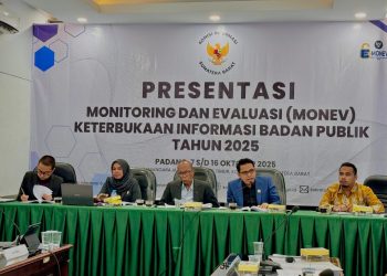 KI Sumbar Tetapkan 3 Besar Badan Publik Hasil Monev, Jumlah Badan Publik Informatif di Sumbar Menigkat