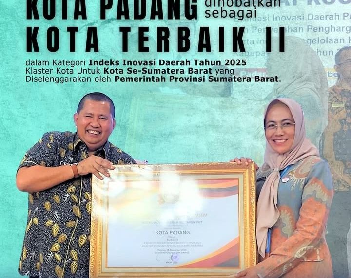 Padang Terbaik Kedua Indeks Inovasi Daerah di Sumbar