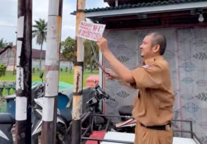 Menjelang Lebaran, Lurah Gunung Pangilun Cabut Spanduk Liar