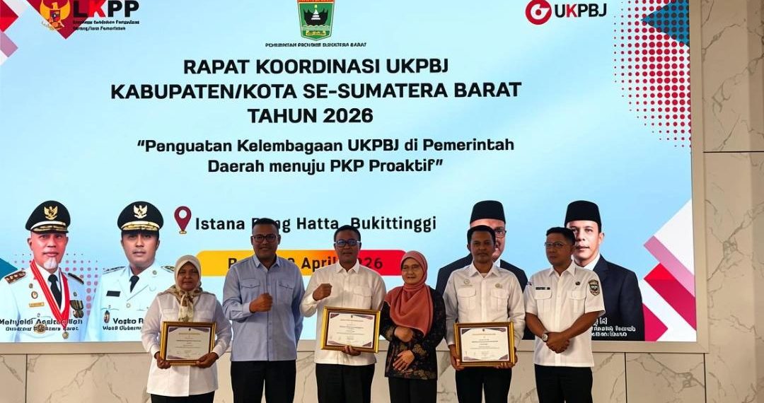 UKPBJ Kota Payakumbuh Raih Penghargaan Indeks Tata Kelola Pengadaan Terbaik Sumatera Barat