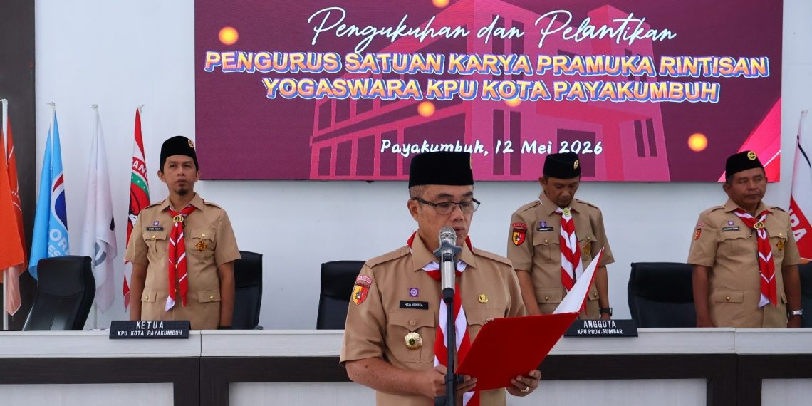 Rida Ananda Lantik Pengurus Saka Yogaswara KPU Payakumbuh Masa Bakti 2025-2030